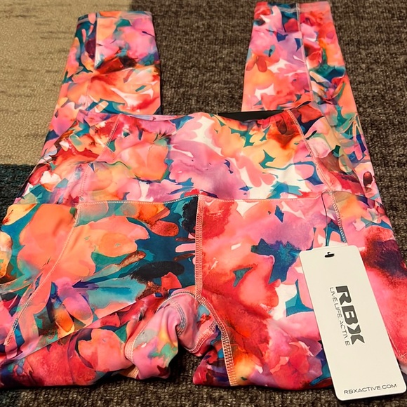 RBX Ankle length XS floral leggings with pockets - Picture 1 of 9
